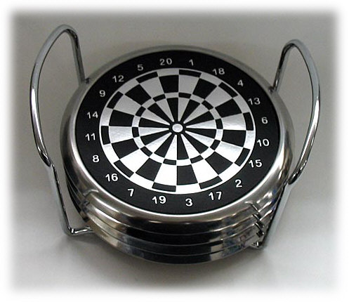 set of 4 in chrome stand