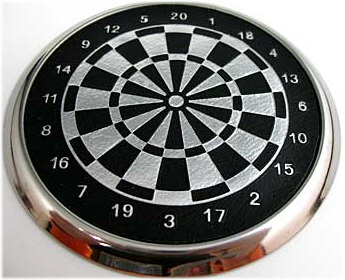 Dartboard drink coaster