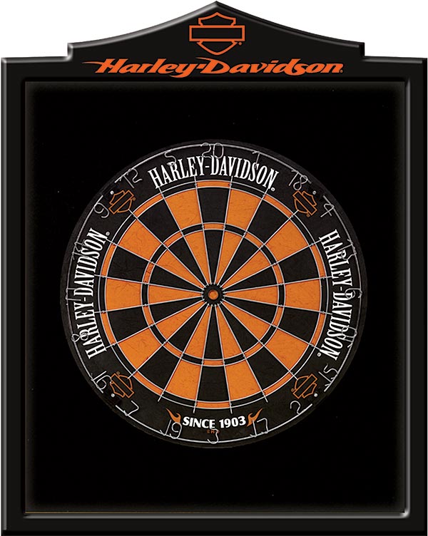 Harley Davidson dartboard Black Backboard