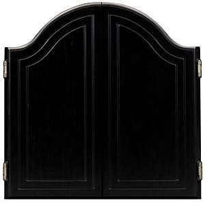 Black Arched Dartboard Cabinet