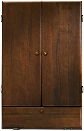Mahogany dartboard cabinet