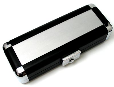 Silver & Black Chrome Dart Case