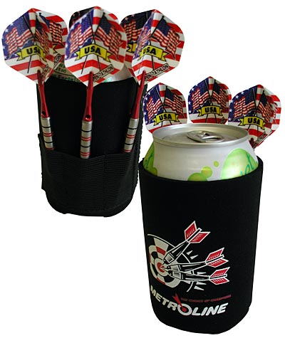 Dart holding can coozie