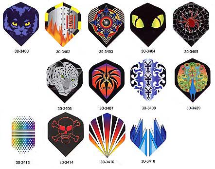 cat, spider, eyes, leopard, peacock, skull and crossbones