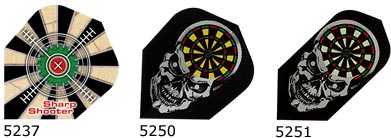 sharp shooter, dartboard skull