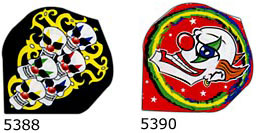 clown skulls, rose