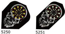 sharp shooter, dartboard skull