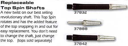 Replaceable Top Topspin shafts