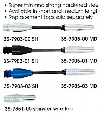 spinster wire spinning darts shafts