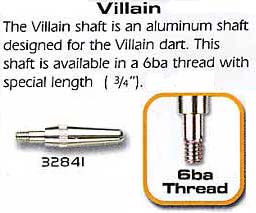 Villain dart shafts