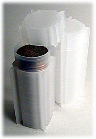 Square quarter Coin tube