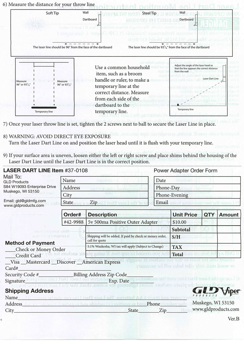 Viper Laser Instructions