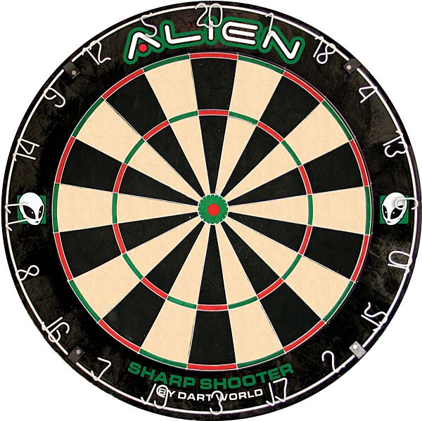 Alien Sharp Shooter Championship Practice dartboard
