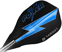 Edge flights blue bolt on black