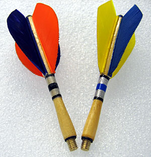 Rounded or Squared feather flights