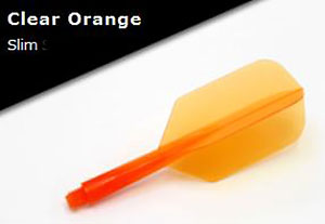 Ailettes De Fléchettes Condor Zero Stress - Standard Transparent Orange Long - Pour Améliorer La Stabilité