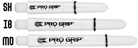 Target Pro Grip SPIN Dart Shafts mit rotierenden Tops 