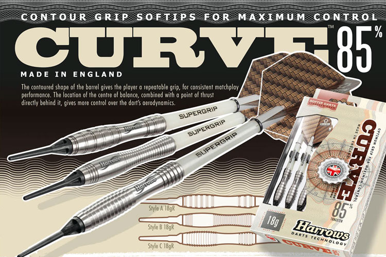 Harrows Curve Darts. 85% Tungsten